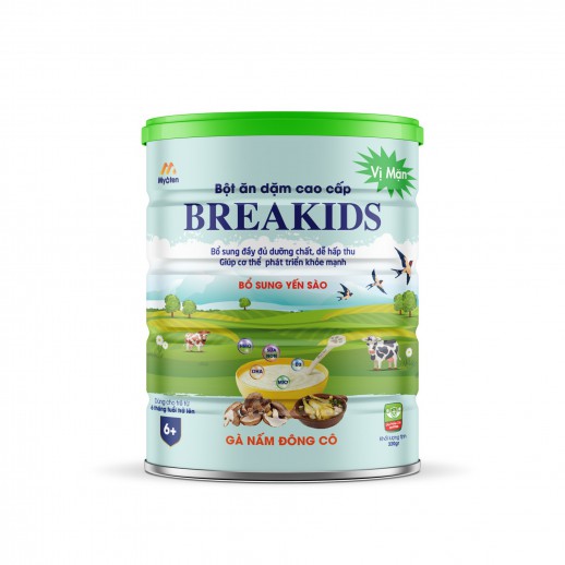 Bột ăn dặm cao cấp BREAKIDS - GÀ NẤM ĐÔNG CÔ